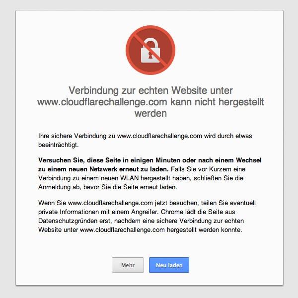 Heartbleed - Sicherheitswarnung in Chrome